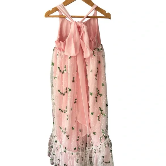 NWT Pleiades Designs Fairytale Floral Pink Kids Dress 4T